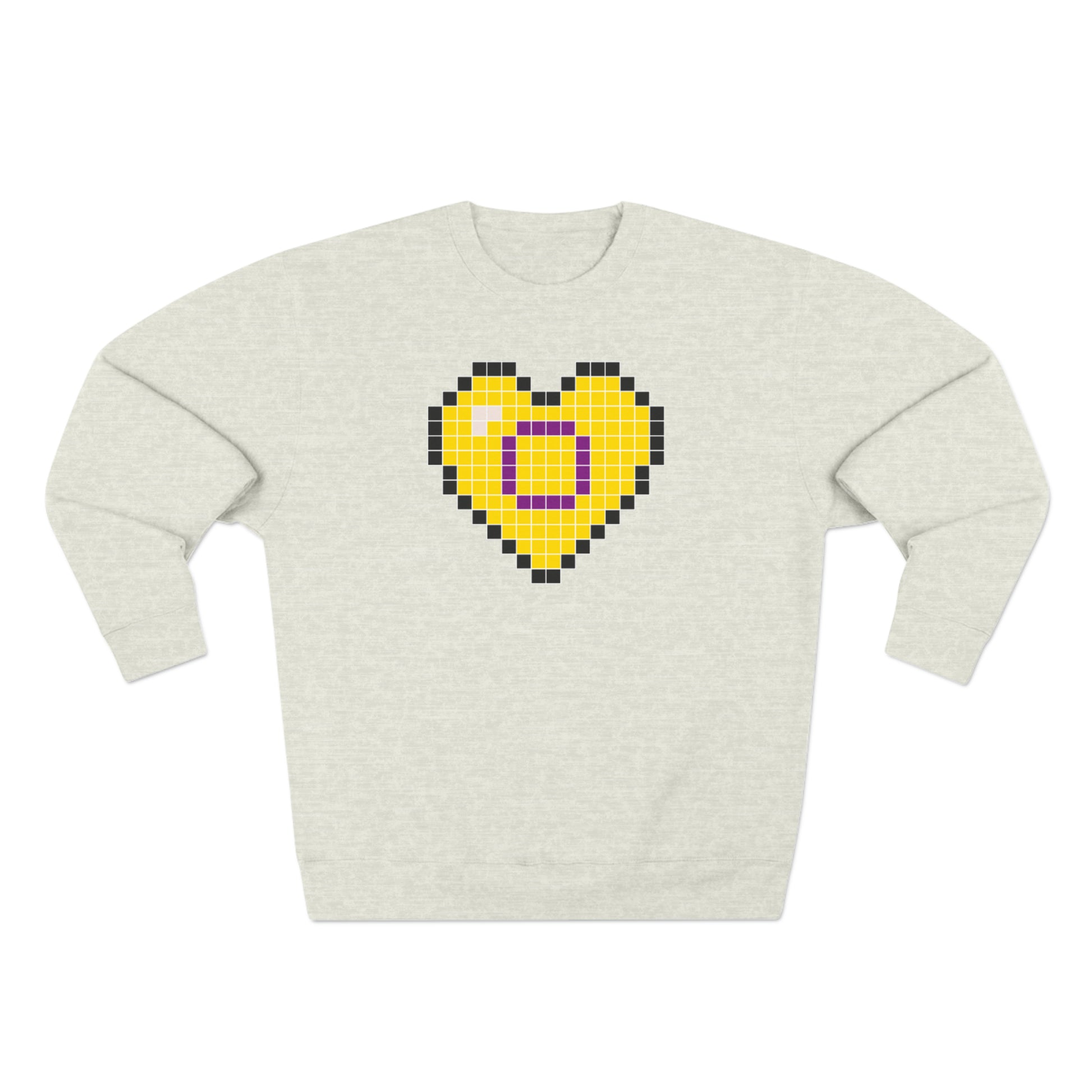 8 Bit Intersex Heart Crewneck Sweatshirt - The Inclusive Collective