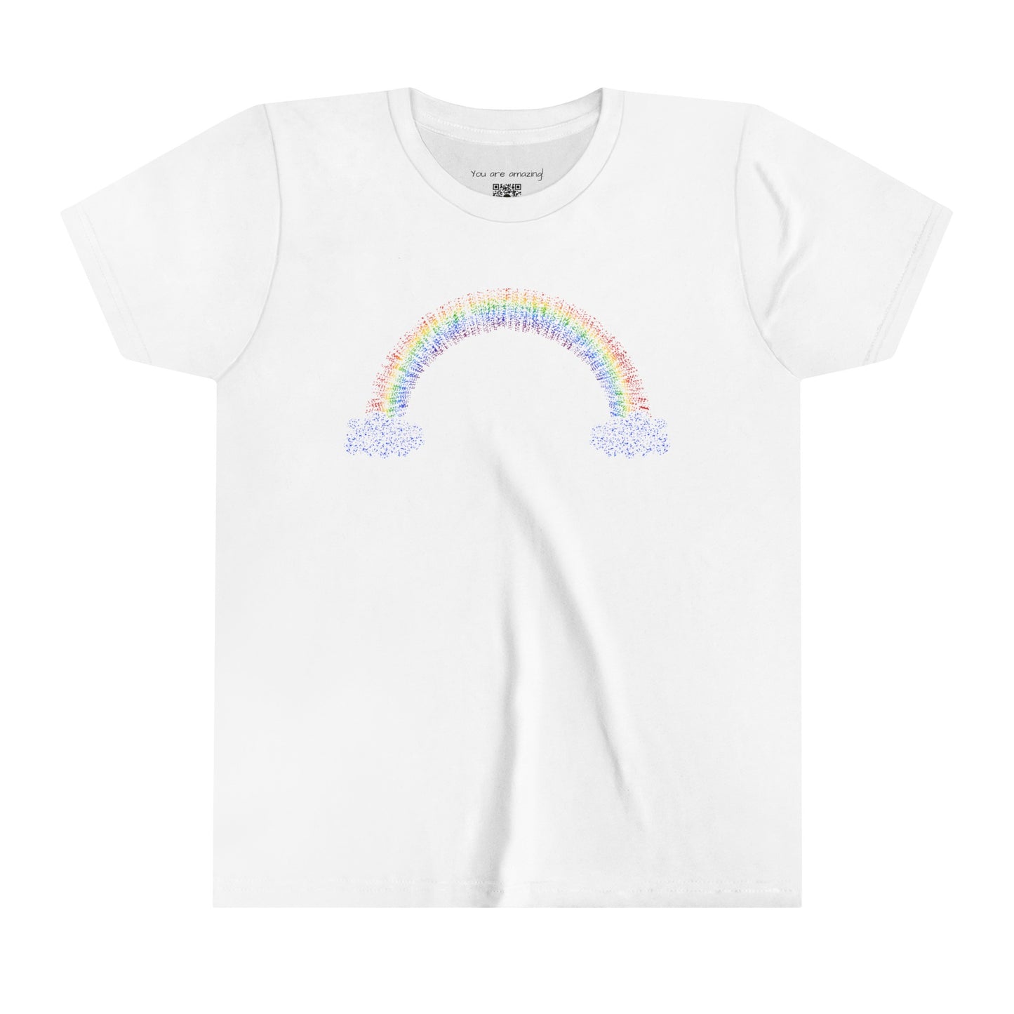 Youth Short Sleeve Rainbow with Clouds Tee