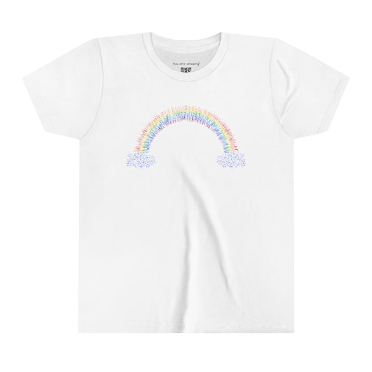 Youth Short Sleeve Rainbow with Clouds Tee