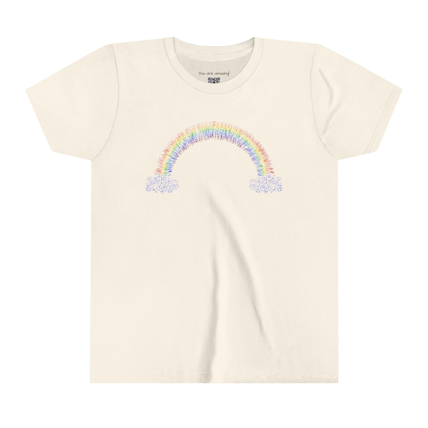 Youth Short Sleeve Rainbow with Clouds Tee