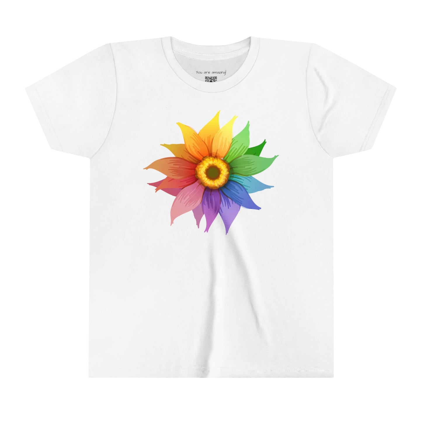 Youth Short Sleeve Rainbow Flower Tee