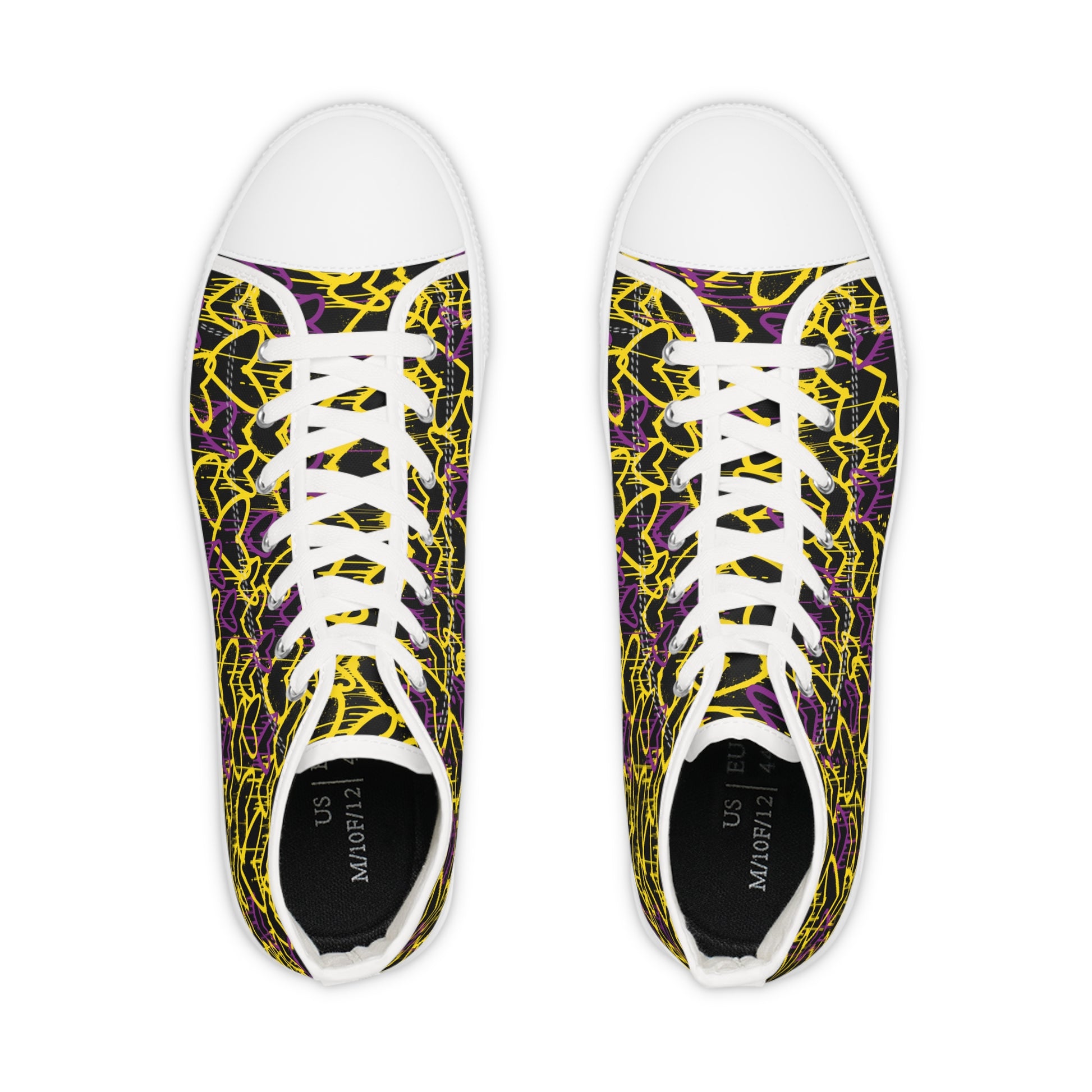 Intersex Graffiti Hearts High Top Sneakers - The Inclusive Collective