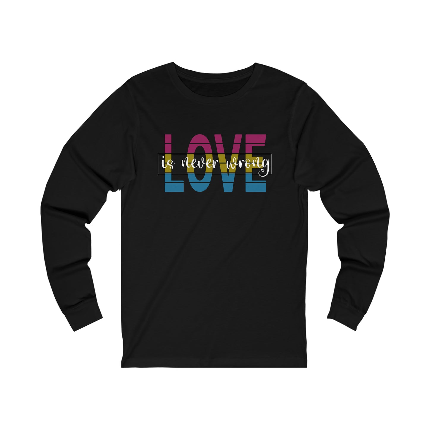 Pan Love is Never Wrong Long Sleeve Tee - The Inclusive Collective