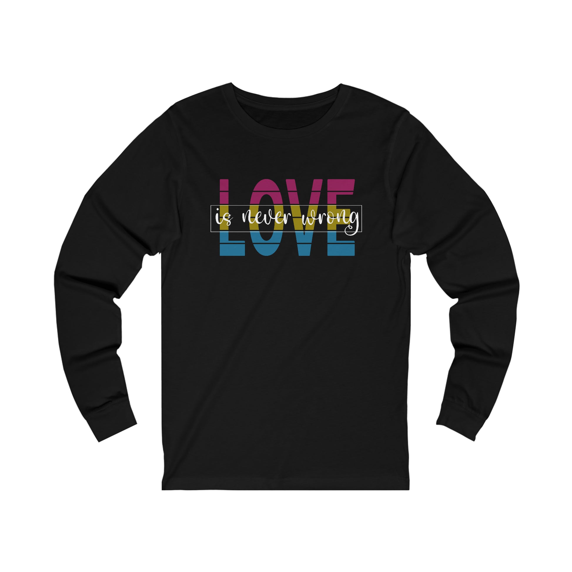 Pan Love is Never Wrong Long Sleeve Tee - The Inclusive Collective