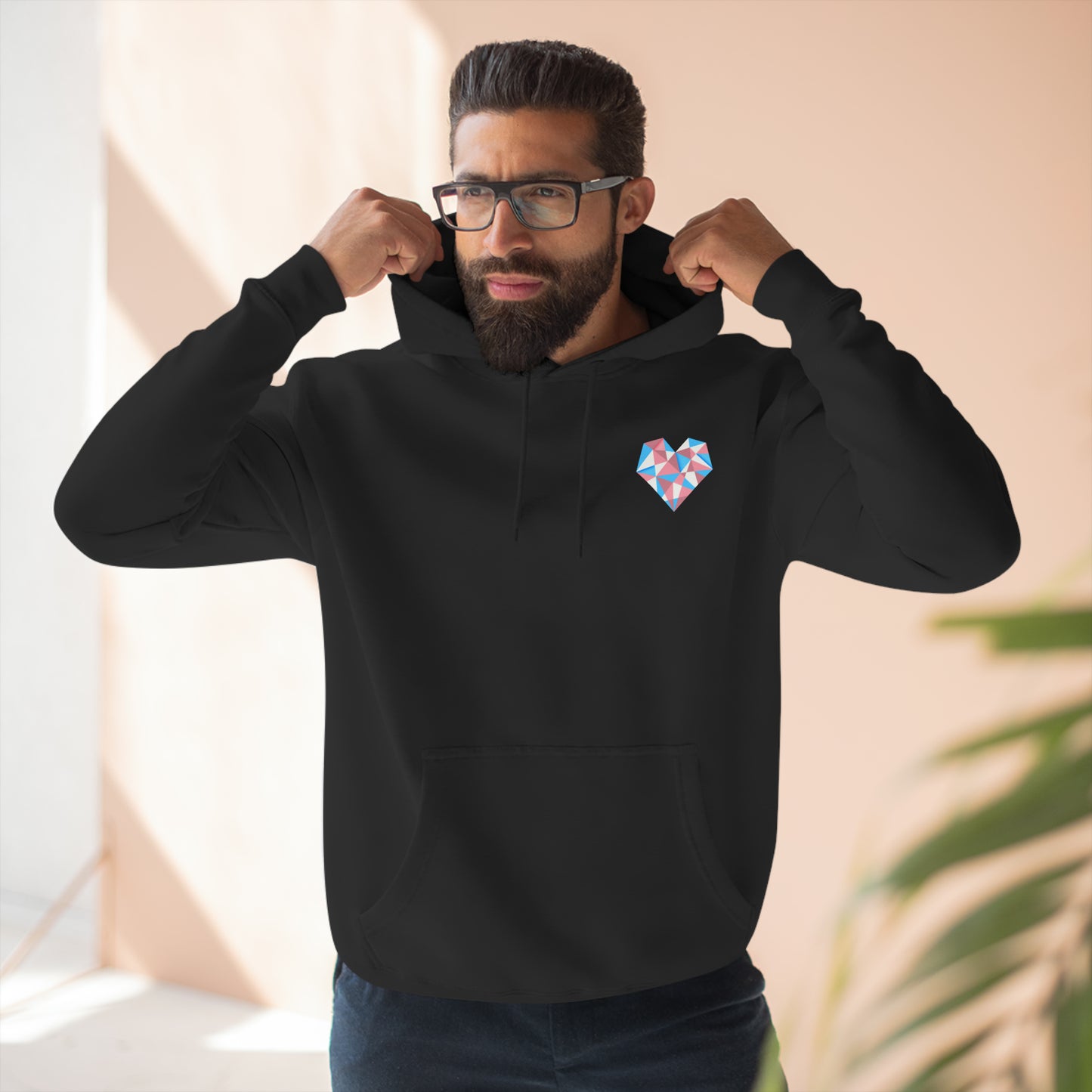 Geometric Trans Heart Hoodie - The Inclusive Collective