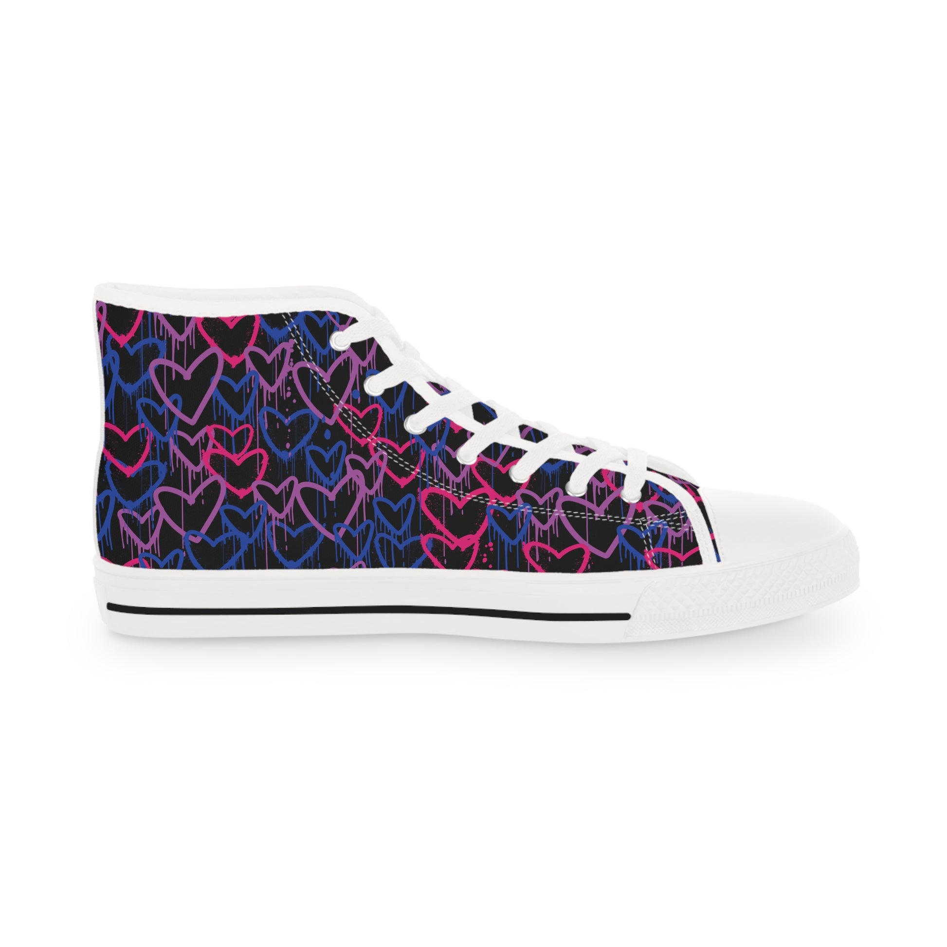 Bi Graffiti Hearts High Top Sneakers - The Inclusive Collective