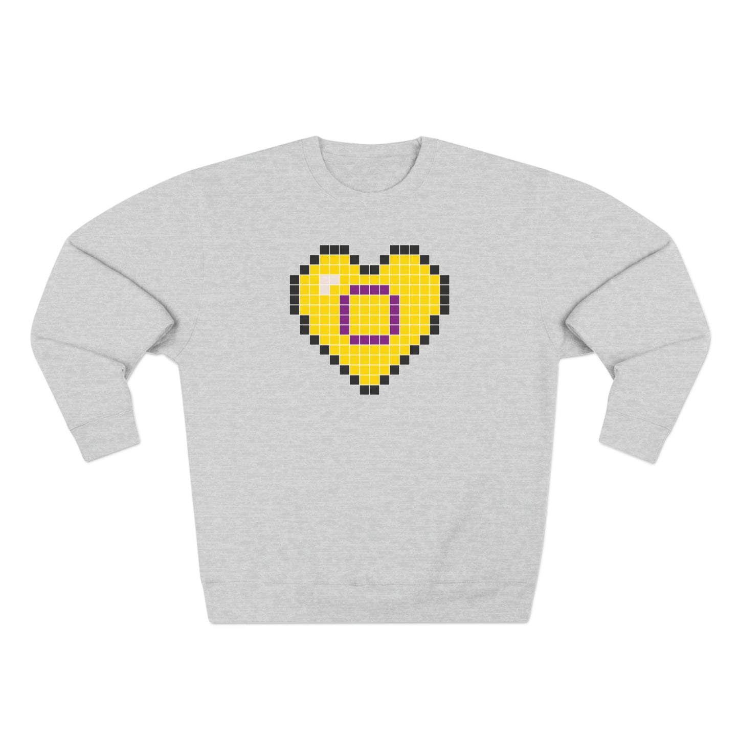 8 Bit Intersex Heart Crewneck Sweatshirt - The Inclusive Collective