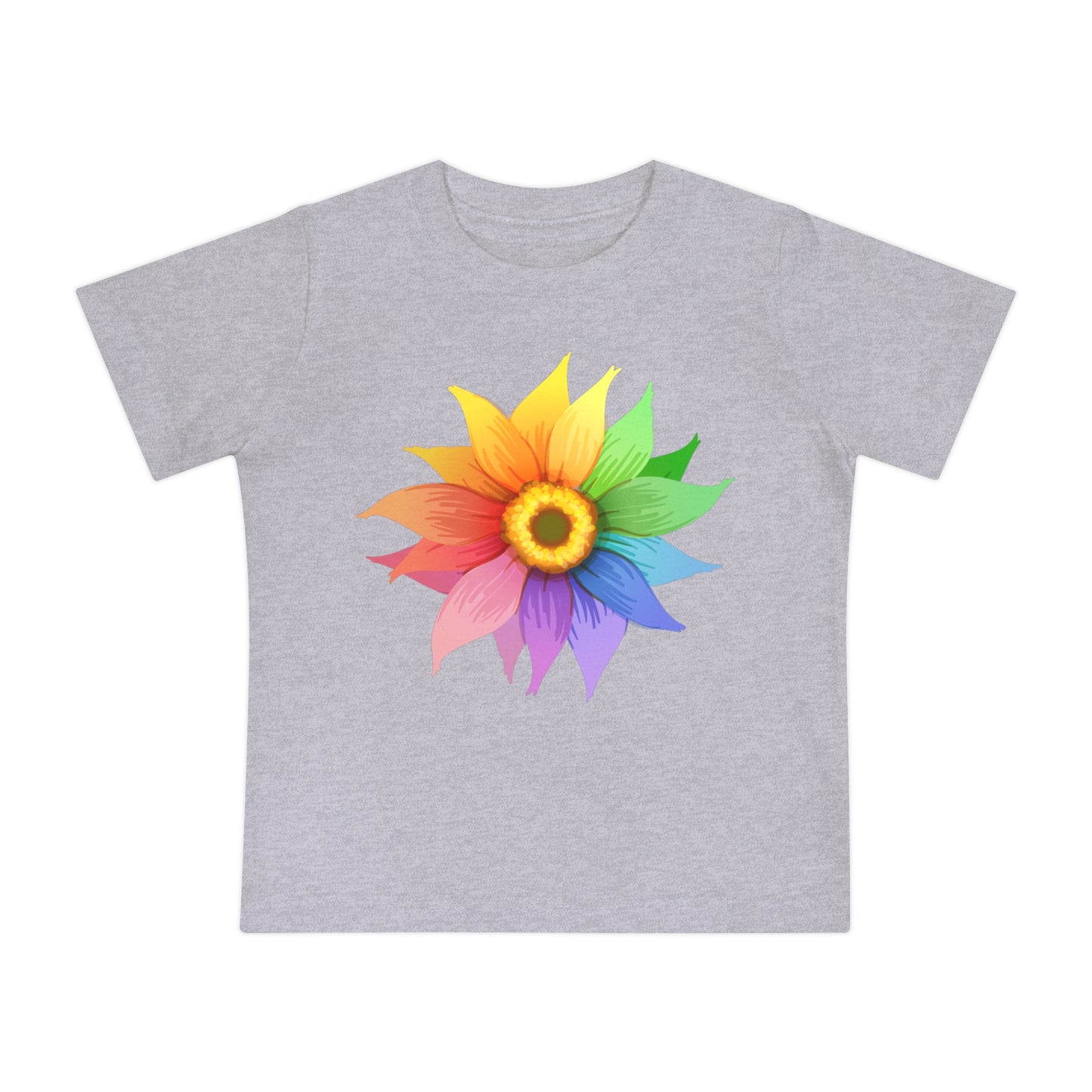 Baby Rainbow Flower Short Sleeve T-Shirt