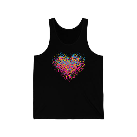 Unisex Pan Graffiti Heart Tank Top - The Inclusive Collective