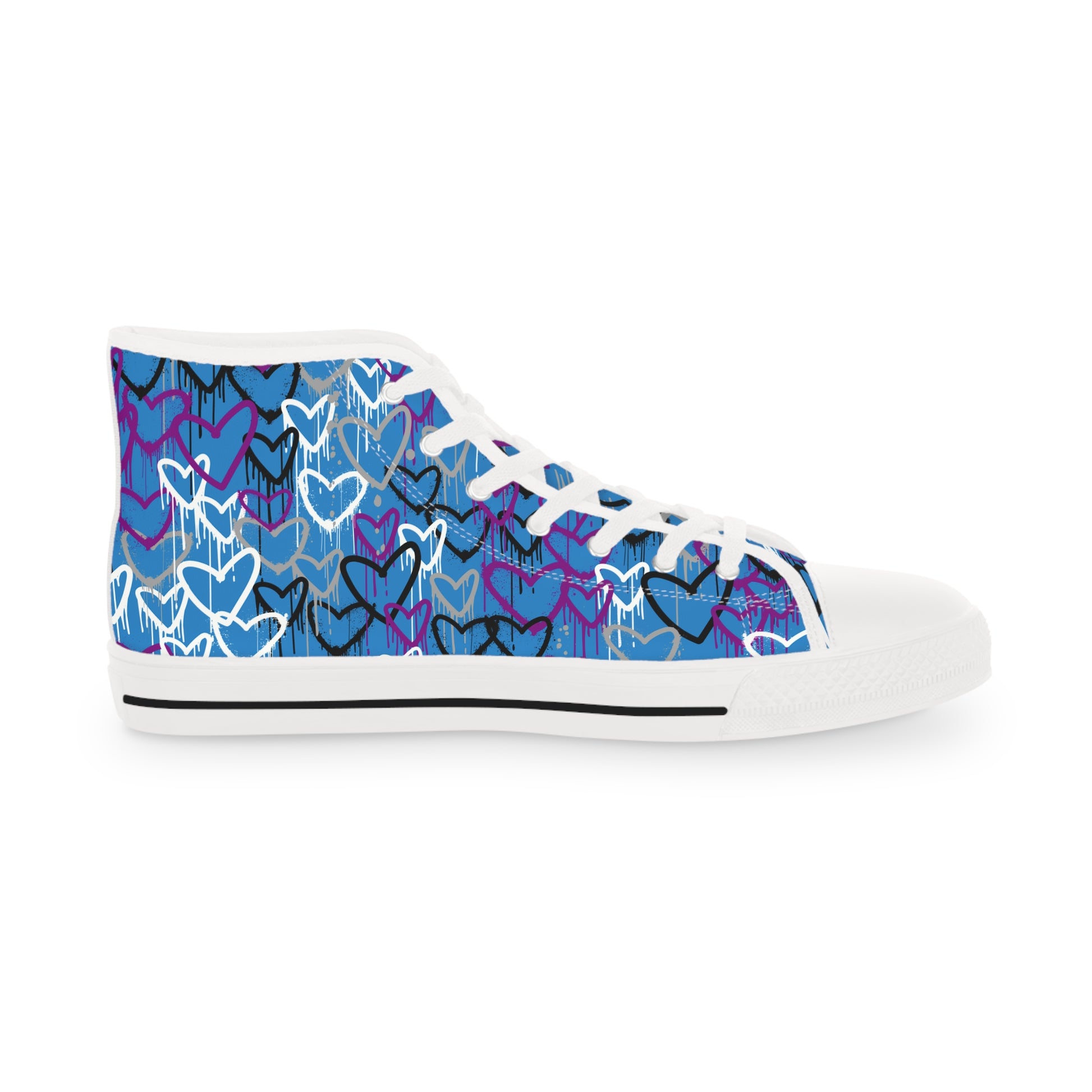 Ace Graffiti Hearts High Top Sneakers - The Inclusive Collective