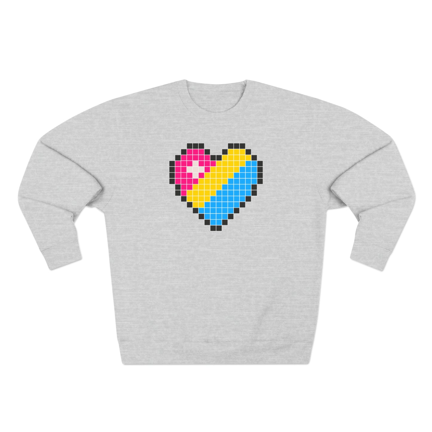 8 Bit Pan Heart Crewneck Sweatshirt - The Inclusive Collective