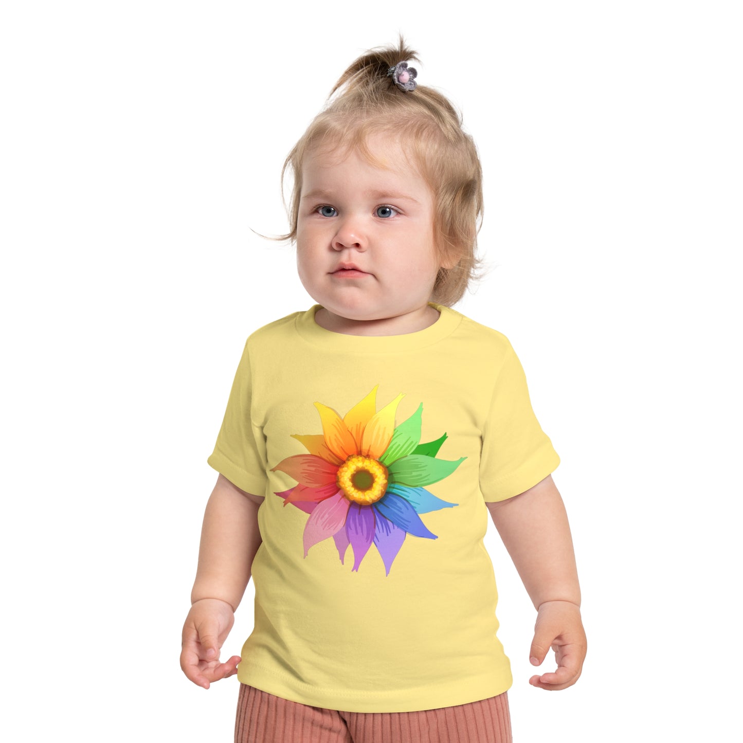 Baby Rainbow Flower Short Sleeve T-Shirt