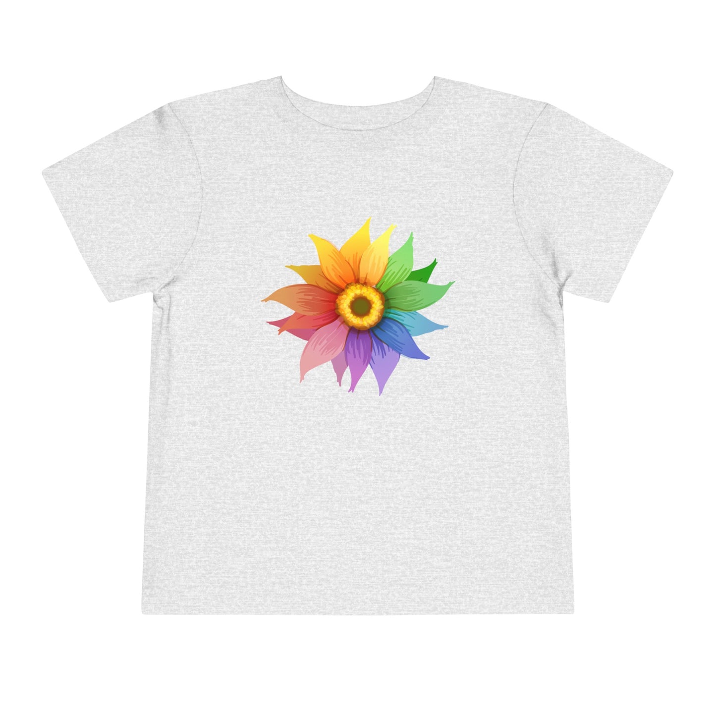 Toddler Short Sleeve Rainbow Flower Tee