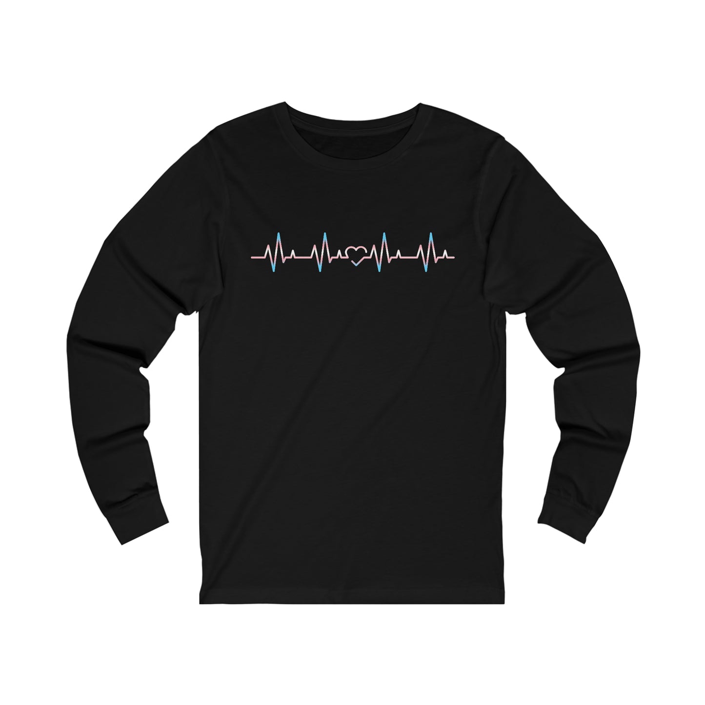 Unisex Trans Heartbeat Long Sleeve Tee - The Inclusive Collective