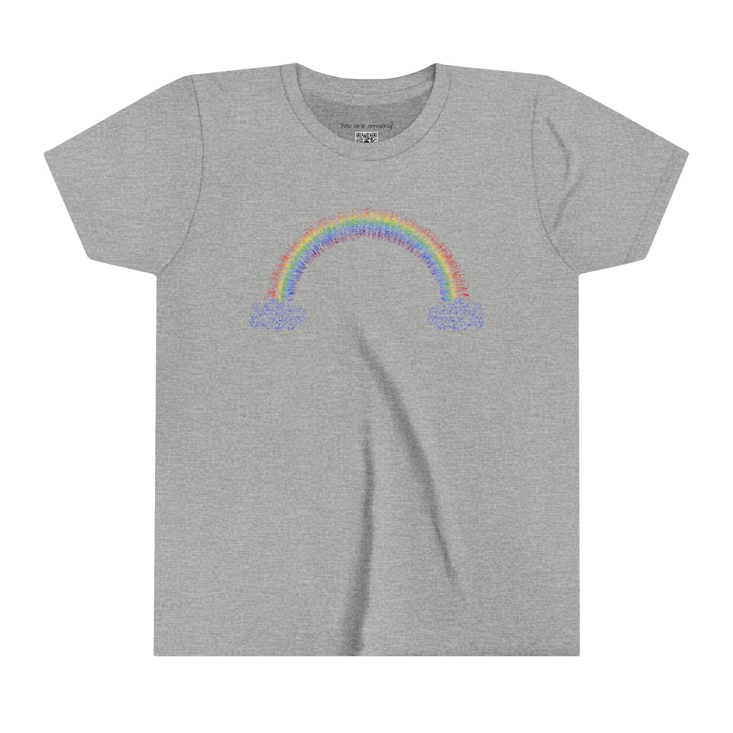 Youth Short Sleeve Rainbow with Clouds Tee