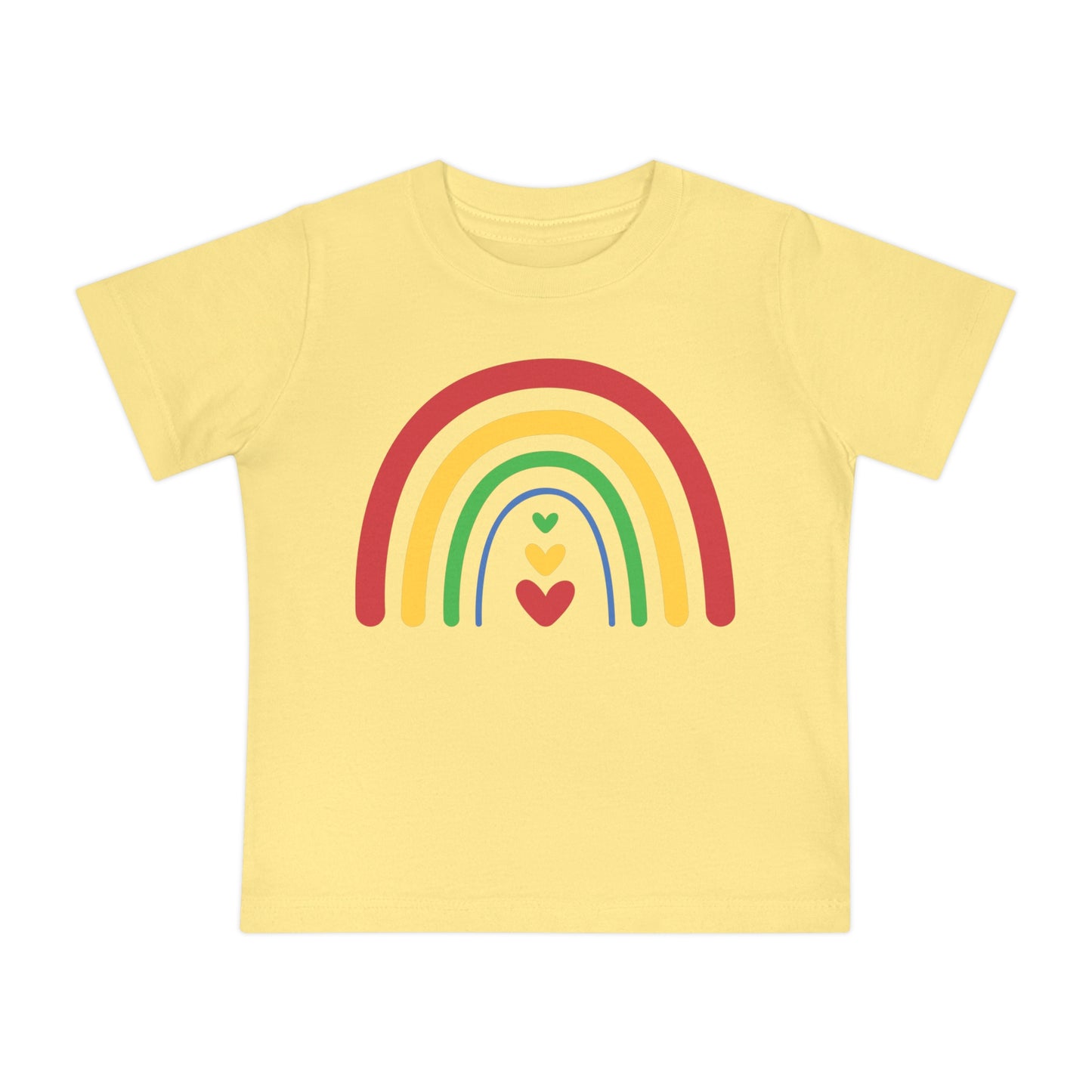 Baby Rainbow with Hearts Short Sleeve T-Shirt