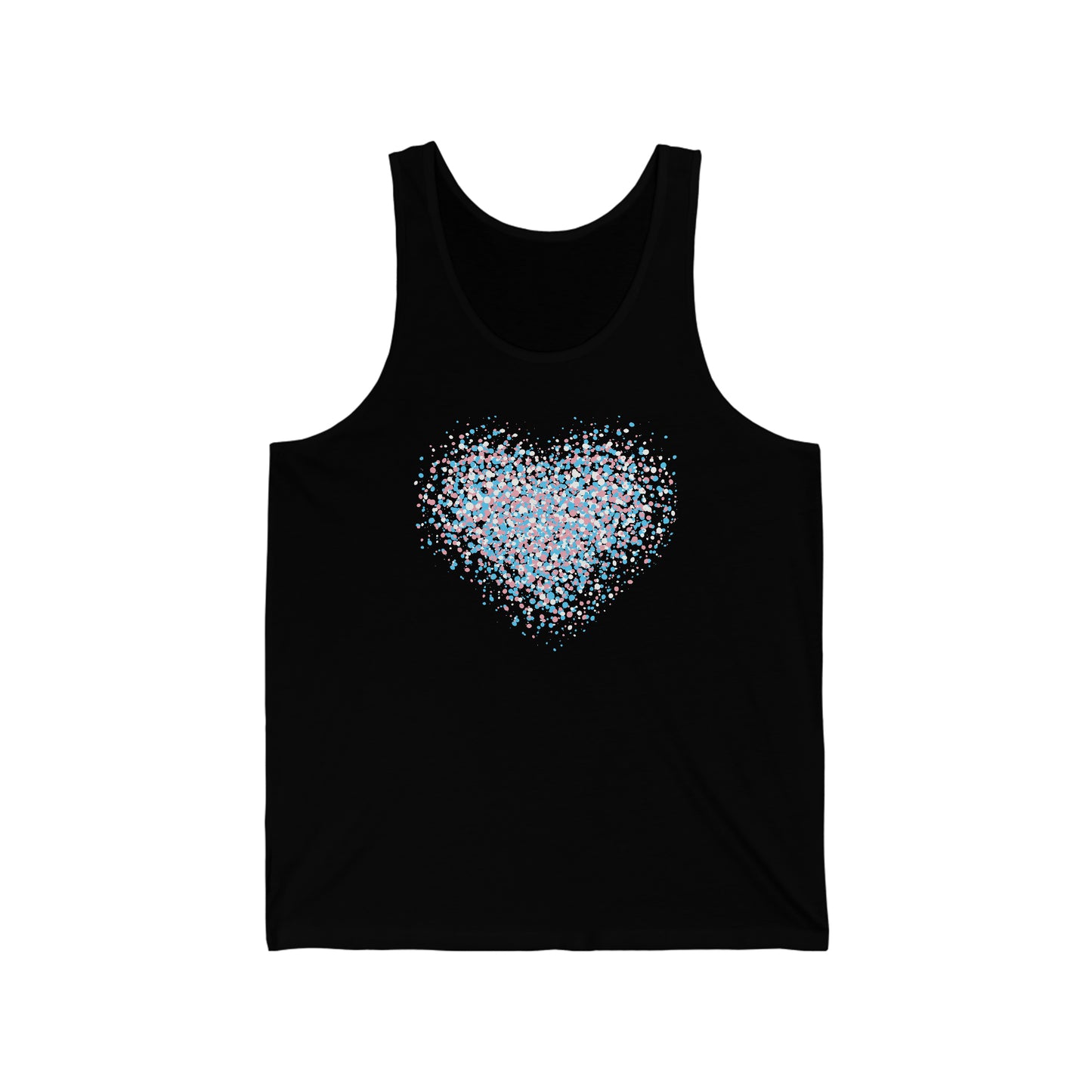 Unisex Trans Graffiti Heart Tank Top - The Inclusive Collective