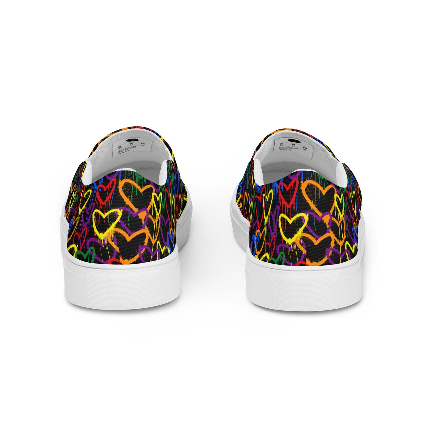 Men's Graffiti Hearts Slip On Shoe - The Inclusive Collective