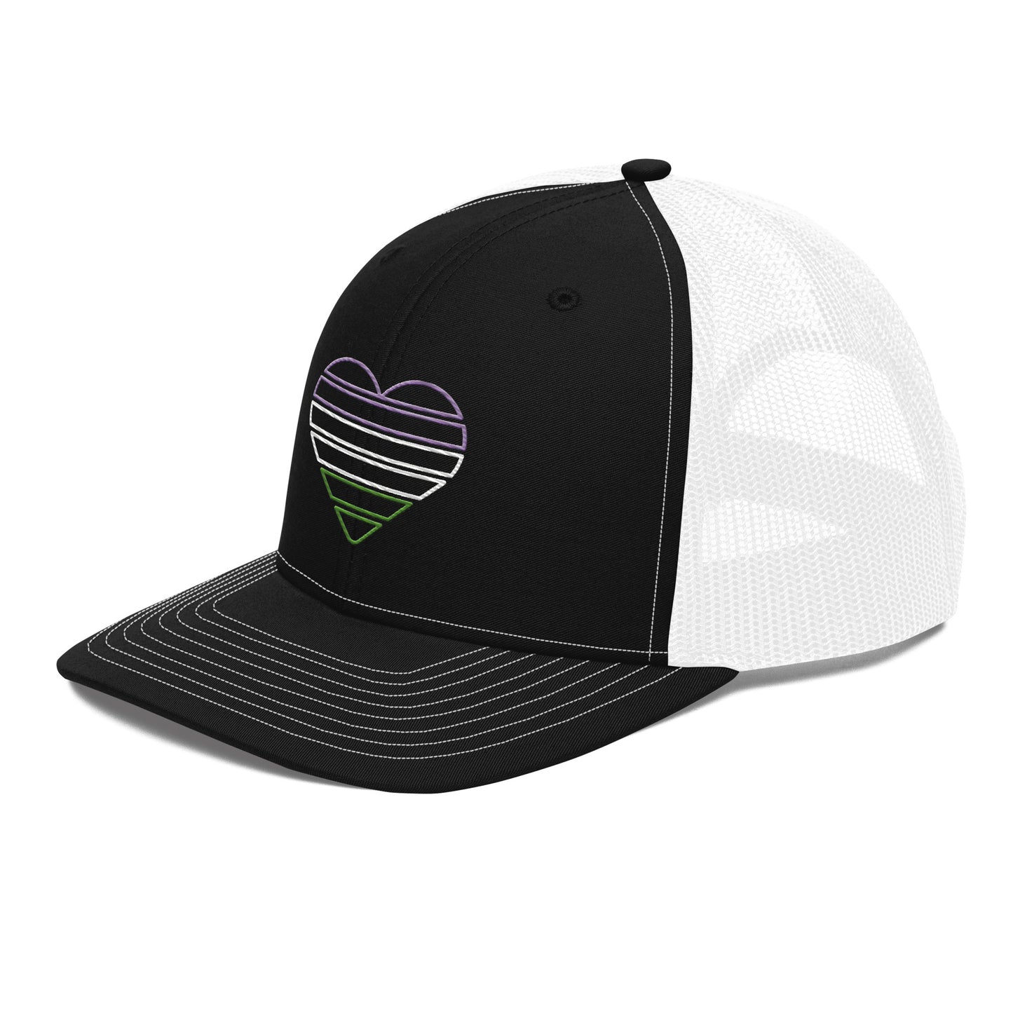 Genderqueer Heart Trucker Hat