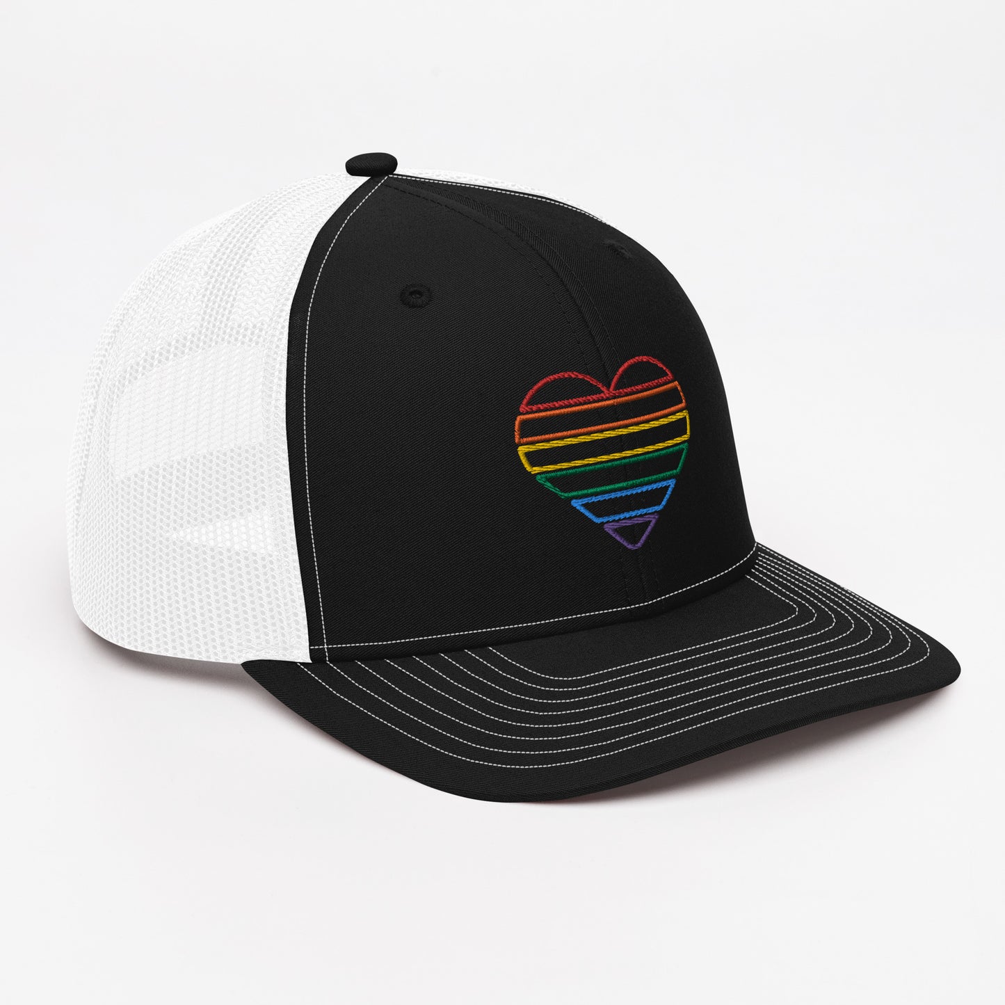 Rainbow Heart Trucker Hat