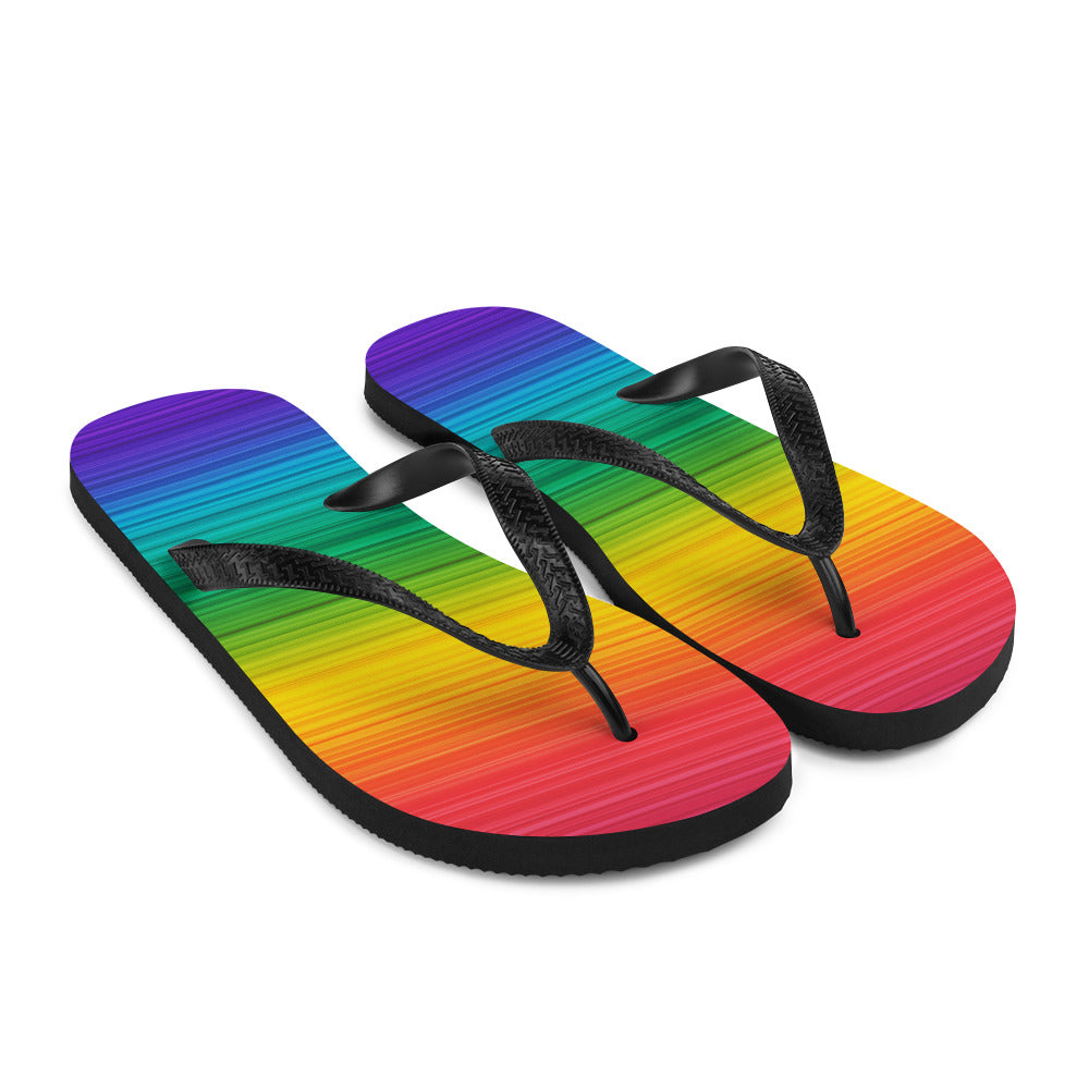 Rainbow Gradient Flip Flops - The Inclusive Collective