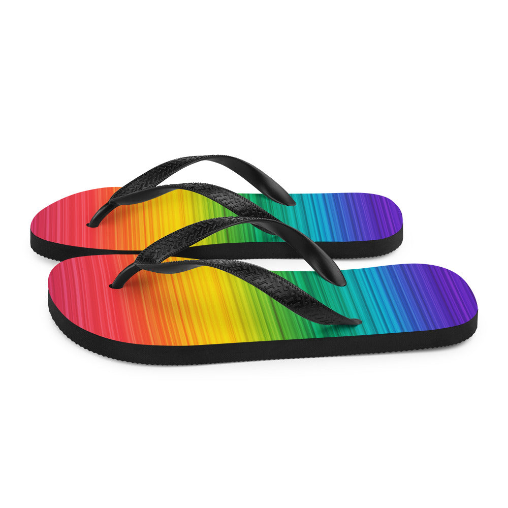 Rainbow Gradient Flip Flops - The Inclusive Collective