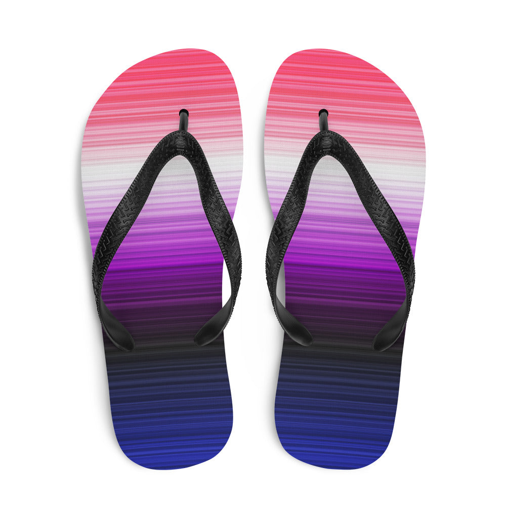 Genderfluid Gradient Flip Flops - The Inclusive Collective