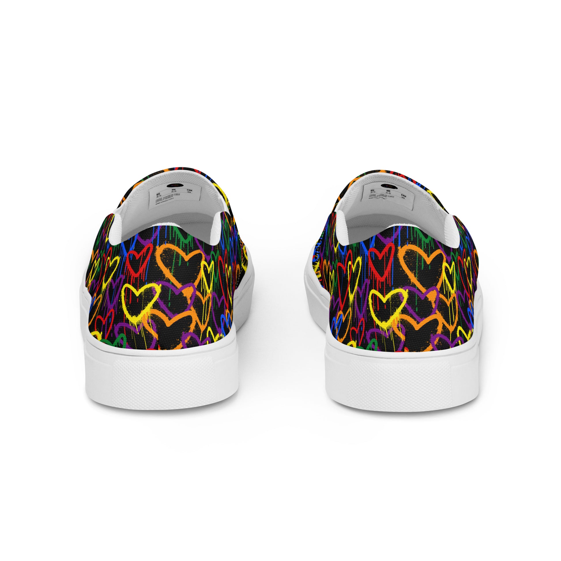 Women’s Graffiti Hearts Slip On Shoe - The Inclusive Collective